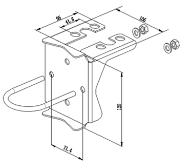 智能差壓變送器盤(pán)裝彎支架